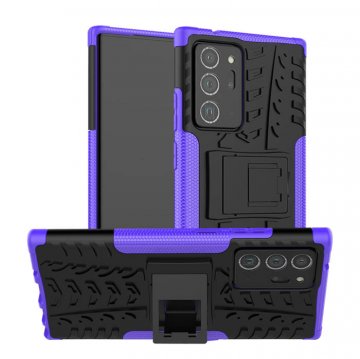 Samsung Galaxy Note 20 Ultra Hybrid Rugged PC + TPU Kickstand Case Purple