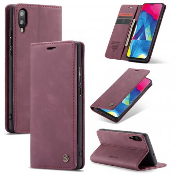 CaseMe Samsung Galaxy M10 Wallet Magnetic Stand Case Red