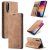 CaseMe Samsung Galaxy A50 Wallet Stand Magnetic Flip Case Brown