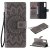 Sony Xperia 5 II Embossed Sunflower Wallet Magnetic Stand Case Gray