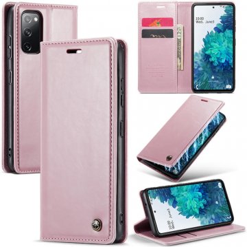 CaseMe Samsung Galaxy S20 Wallet Kickstand Magnetic Case Pink