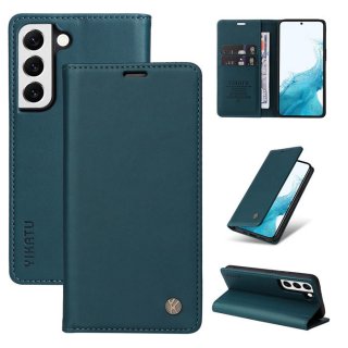 YIKATU Samsung Galaxy S22 Wallet Magnetic Case Blue