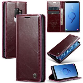 CaseMe Samsung Galaxy S9 Plus Wallet Kickstand Magnetic Case Red
