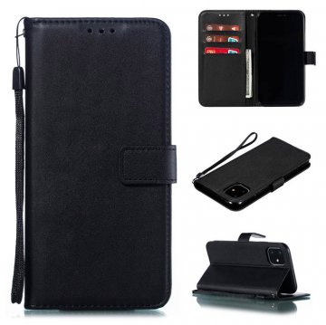 iPhone 11 Wallet Kickstand Magnetic PU Leather Case Black