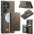 CaseMe Samsung Galaxy S25 Ultra Detachable Magnetic Wallet Case with RFID Blocking & Wireless Charging - Coffee