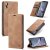 CaseMe iPhone XR Retro Wallet Kickstand Magnetic Case Brown