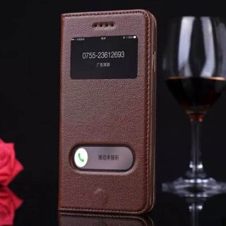 Tree Pattern iPhone 6S Plus/ 6 Plus Genuine Leather Double Windows Stand Case