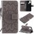 Samsung Galaxy A21S Embossed Sunflower Wallet Stand Case Gray