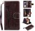 Samsung Galaxy Note 20 Ultra Embossed Girl Cat 9 Card Slots Wallet Stand Case Brown
