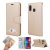 Samsung Galaxy A20 Cat Pattern Wallet Magnetic Stand Case Gold