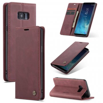 CaseMe Samsung Galaxy S8 Plus Wallet Kickstand Flip Case Red