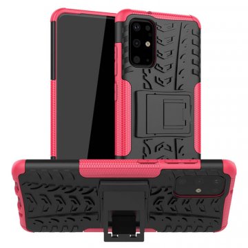 Samsung Galaxy S20 Plus Hybrid Rugged PC + TPU Kickstand Case Rose