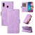 YIKATU Samsung Galaxy A20/A30 Skin-touch Wallet Kickstand Case Purple