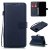 iPhone 11 Pro Wallet Kickstand Magnetic PU Leather Case Dark Blue