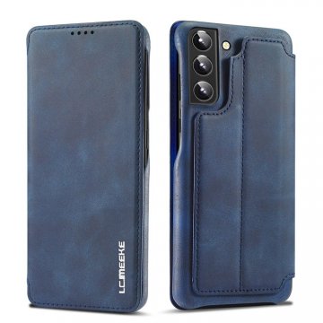 LC.IMEEKE Samsung Galaxy S22 Card Slot Magnetic Case Blue