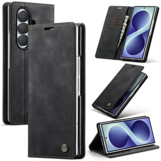 CaseMe Samsung Galaxy Z Fold8 Ultra Suede Leather Wallet Case Black