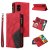 Samsung Galaxy A51 5G Zipper Wallet Magnetic Stand Case Red