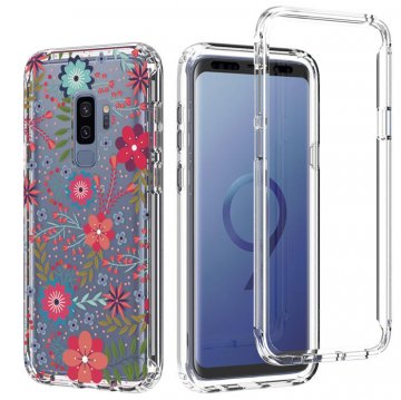 Samsung Galaxy S9 Plus Clear Bumper TPU Floral Prints Case