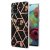 Samsung Galaxy A71 Flower Pattern Marble Electroplating TPU Case Black