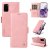 YIKATU Samsung Galaxy S20 Plus Skin-touch Wallet Kickstand Case Pink