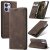 CaseMe OPPO Reno13 F 4G/5G Wallet Magnetic Suede Leather Case Coffee