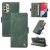 YIKATU Samsung Galaxy A73 5G Skin-touch Wallet Kickstand Case Green