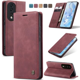 CaseMe Honor 80 Wallet Kickstand Magnetic Flip Case Red