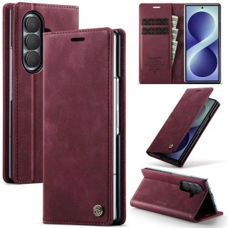 CaseMe Samsung Galaxy Z Fold8 Ultra Magnetic Wallet Case with RFID Blocking Red