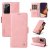 YIKATU Samsung Galaxy Note 20 Ultra Skin-touch Wallet Kickstand Case Pink