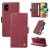 YIKATU Samsung Galaxy A51 5G Skin-touch Wallet Kickstand Case Wine Red