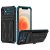 iPhone 12 Card Slot Kickstand Drop-proof TPU + PC Case Blue