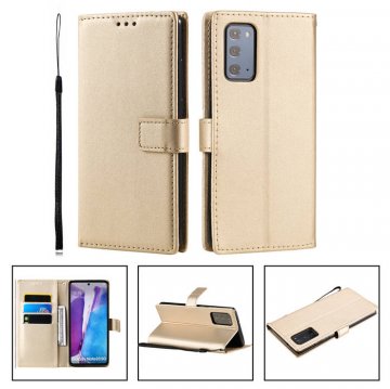 Samsung Galaxy Note 20 Wallet Kickstand Magnetic Case Gold