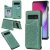 Samsung Galaxy S10 5G Embossed Wallet Magnetic Stand Case Green