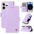 YIKATU Wallet Magnetic Flip Stand Leather Phone Case Light Purple