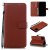 iPhone 11 Pro Wallet Kickstand Magnetic PU Leather Case Brown