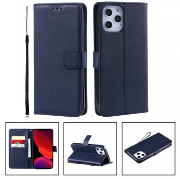 iPhone 12 Pro Max Wallet Kickstand Magnetic PU Leather Case Blue