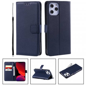 iPhone 12/12 Pro Wallet Kickstand Magnetic PU Leather Case Blue