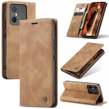 CaseMe Xiaomi Redmi 11A/12C Wallet Suede Leather Case Brown