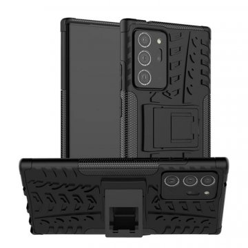 Samsung Galaxy Note 20 Ultra Hybrid Rugged PC + TPU Kickstand Case Black