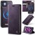 CaseMe iPhone 11 2-in-1 Magnetic Wallet Case – Wireless Charging & RFID Blocking Purple