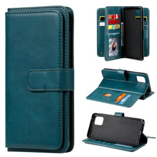 Samsung Galaxy A81/Note 10 Lite Multi-function 10 Card Slots Wallet Case Dark Green