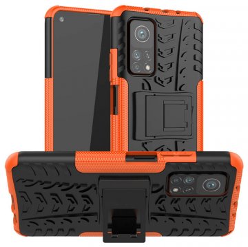 Xiaomi Mi 10T/10T Pro Hybrid Rugged PC + TPU Kickstand Case Orange