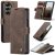 CaseMe Samsung Galaxy Z Fold7 Wallet Magnetic Suede Leather Case Coffee