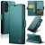 CaseMe Samsung Galaxy A37 Wallet RFID Blocking Magnetic Buckle Case Green
