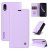 YIKATU iPhone XR Wallet Kickstand Magnetic Case Purple