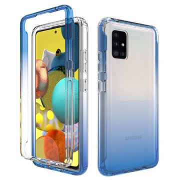 Samsung Galaxy A51 5G Shockproof Clear Gradient Cover Blue