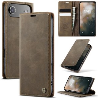CaseMe iPhone Air Magnetic Wallet Case with RFID Blocking Coffee