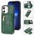 Crossbody Zipper Wallet iPhone 12/12 Pro Case With Strap Green