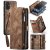 CaseMe Samsung Galaxy A71 4G Wallet Case with Wrist Strap Coffee