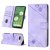 Skin-friendly Google Pixel 7 Wallet Stand Case with Wrist Strap Purple